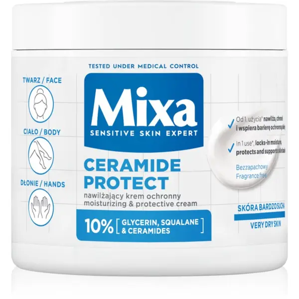 MIXA Mixa Ceramide Protect regeneracijska krema za telo za občutljivo kožo 400 ml
