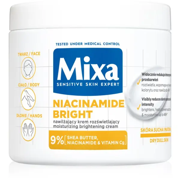 MIXA Mixa Niacinamide Bright intenzivna vlažilna krema proti temnim madežem 400 ml