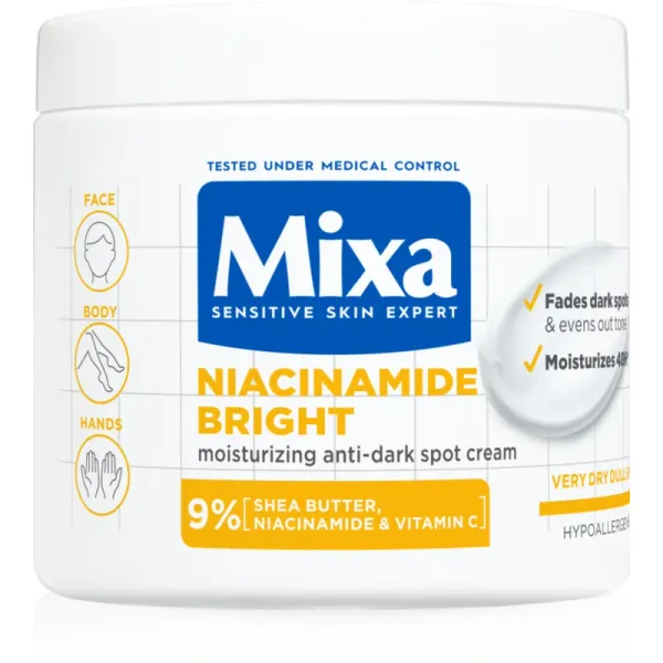 MIXA Mixa Niacinamide Bright intenzivno vlažilna krema proti temnim madežem 400 ml