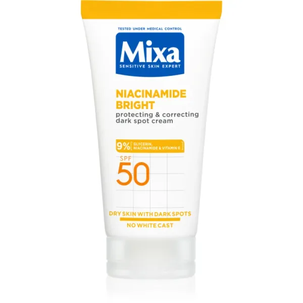 MIXA Mixa Niacinamide Bright korektivna krema proti temnim madežem SPF 50 50 ml
