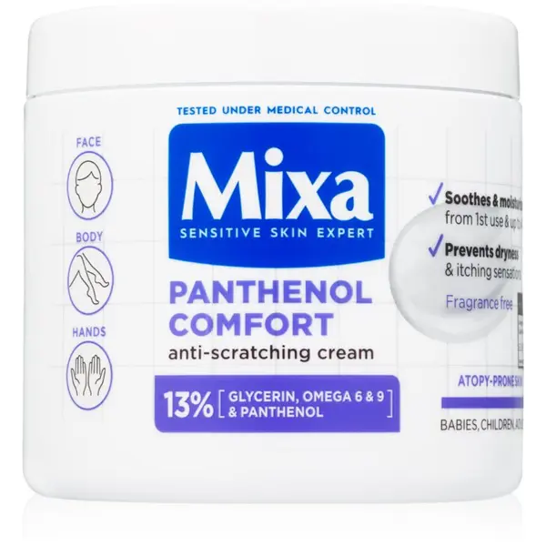 MIXA MIXA Panthenol Comfort regeneracijska krema za telo za suho do atopijsko kožo 400 ml