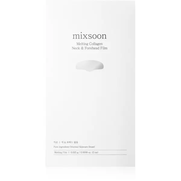 mixsoon mixsoon Melting Collagen Neck & Forehead Film vlažilna tekstilna maska za obraz in vrat 5 kos