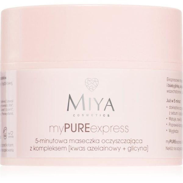 MIYA Cosmetics MIYA Cosmetics myPUREexpress čistilna maska za zmanjšanje proizvodnje sebuma in por 50 g