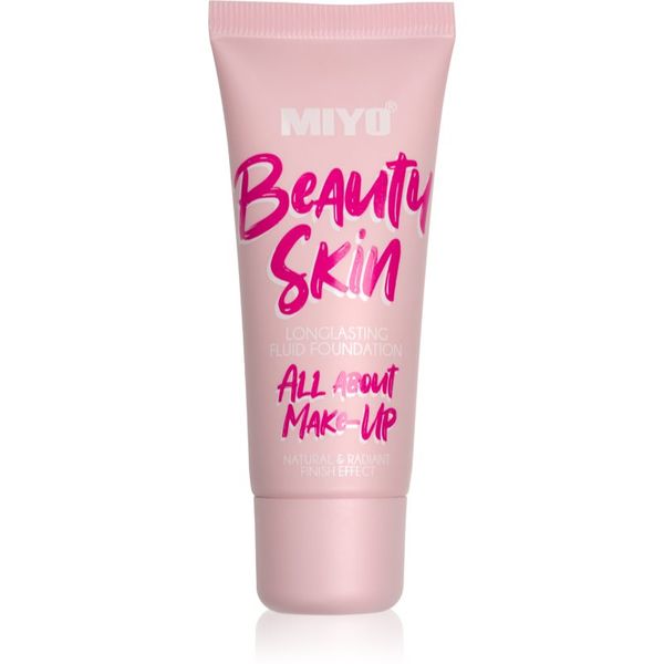 Miyo Miyo Beauty Skin All About Make-Up dolgoobstojen tekoči puder odtenek 01 Iwory 30 ml