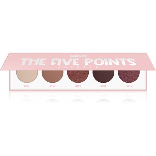 Miyo Miyo Eyeshadow The five points paleta senčil za oči odtenek 11 Femine flame 1 kos