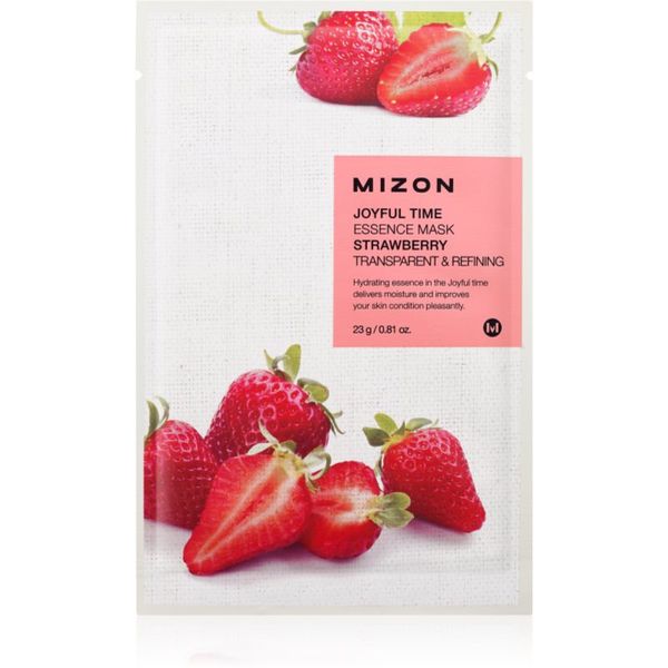 Mizon Mizon Joyful Time Strawberry maska iz platna z mehčalnim učinkom 23 g