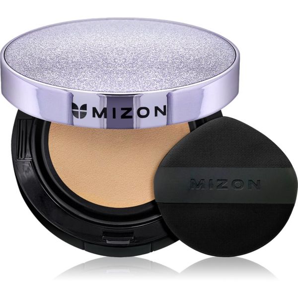 Mizon Mizon Vegan Collagen Cushion SPF38 PA++ dolgoobstojni tekoči puder v gobici z visoko UV zaščito odtenek #23 Natural Sand Beige 2x15 g