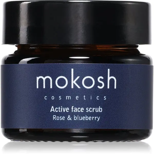 Mokosh Mokosh Rose & Blueberry posvetlitveni piling 15 ml