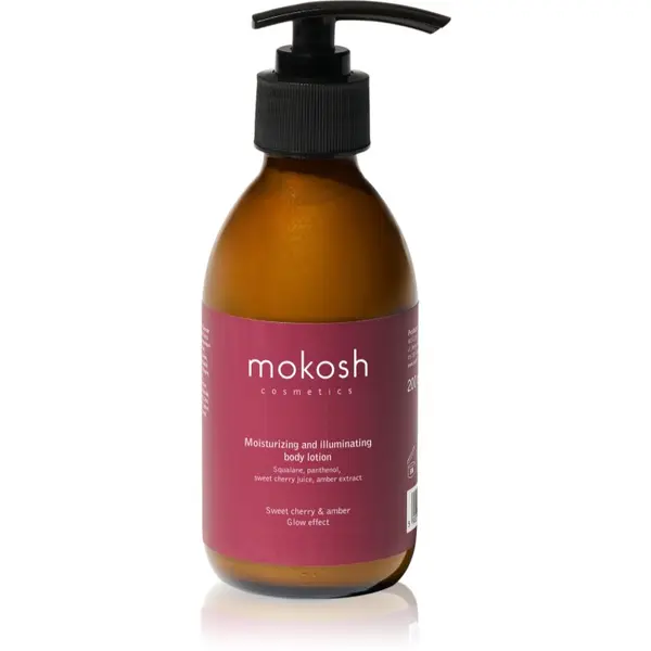 Mokosh Mokosh Sweet Cherry & Amber posvetlitveno mleko za telo z vlažilnim učinkom 200 ml