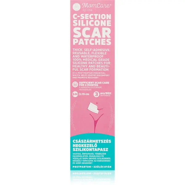 MomCare by Lina MomCare by Lina C-Section Silicone Scar Patches silikonski obliži za brazgotine po carskem rezu velikost S-M 3x15 cm 3 kos