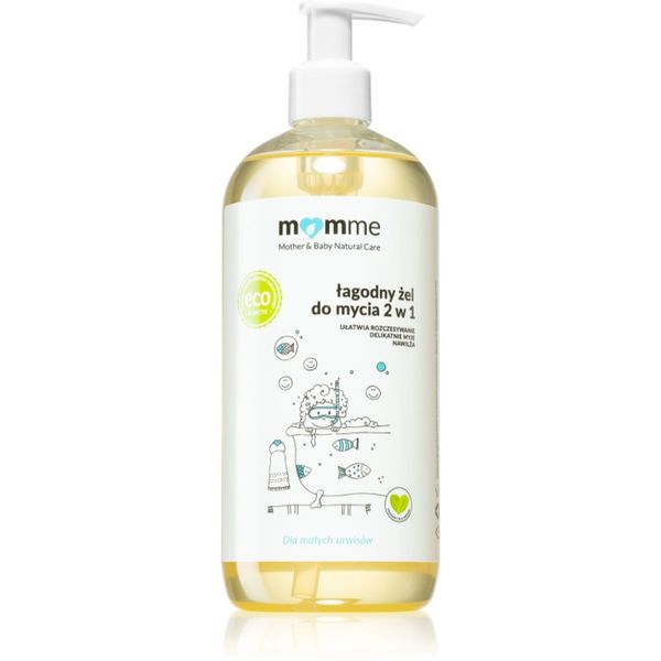 Momme Momme Baby Natural Care gel za prhanje in šampon 2v1 za otroke 500 ml