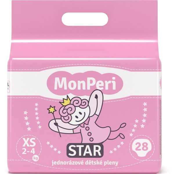 MonPeri MonPeri Star Size XS plenice za enkratno uporabo 2-4 kg 28 kos