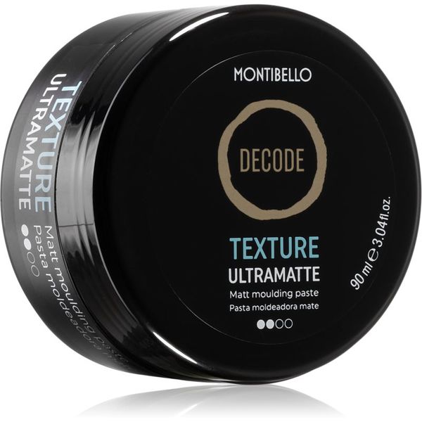 Montibello Montibello Decode Texture Ultramatte transparentna stiling pasta za srednje močno fiksacijo za mat videz 90 ml