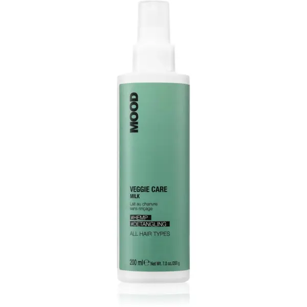 MOOD MOOD Veggie Care pršilo brez spiranja s konopljinim oljem za vse tipe las 200 ml