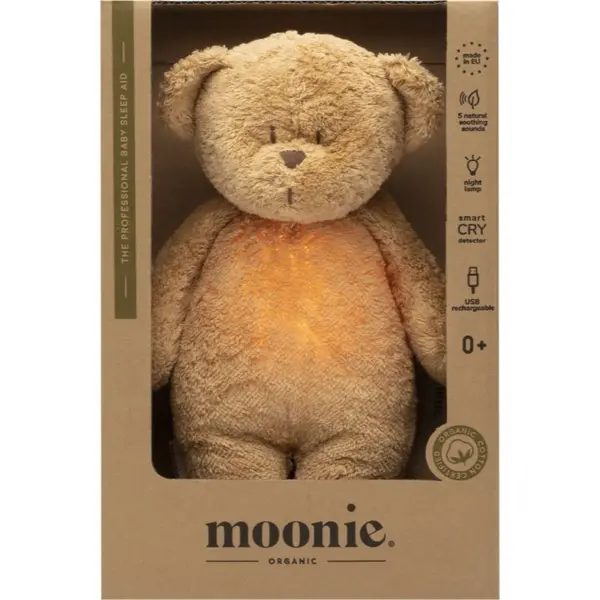Moonie Moonie Bear 2.0 Organic Cappuccino ninica z melodijo 1 kos
