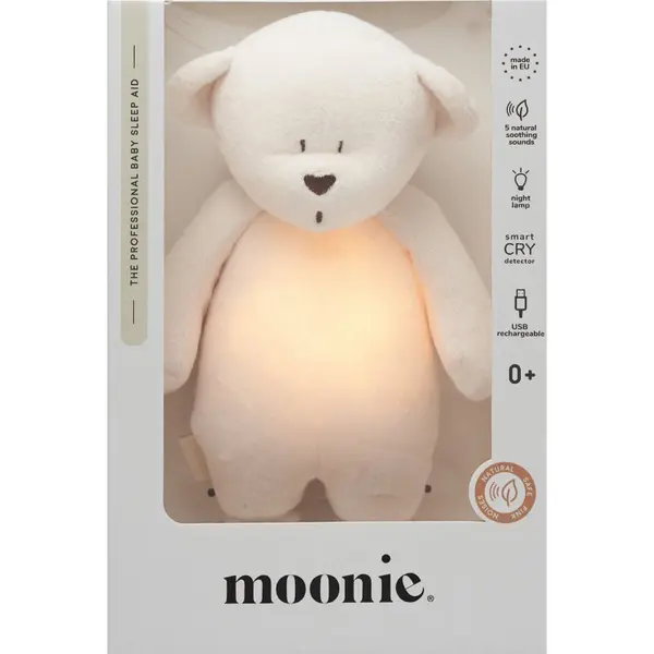 Moonie Moonie Bear 2.0 Organic Cream ninica z melodijo 1 kos