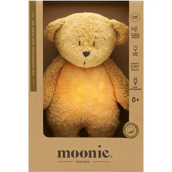 Moonie Moonie Bear 2.0 Organic Honey ninica z melodijo 1 kos