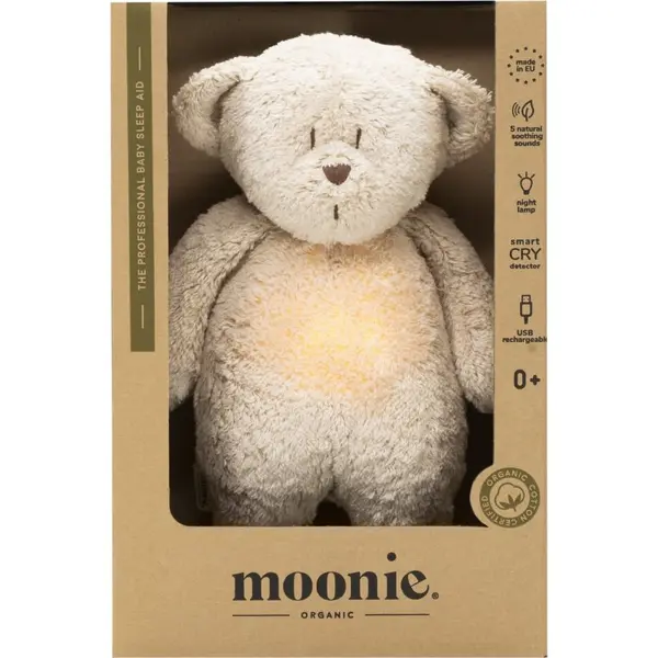 Moonie Moonie Bear 2.0 Organic Sand ninica z melodijo 1 kos