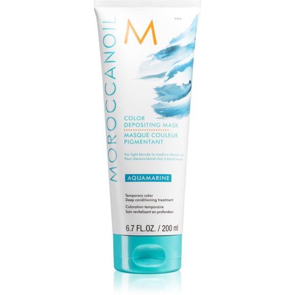 Moroccanoil Moroccanoil Color Depositing nežna hranilna maska brez permanentnih barvnih pigmentov Aquamarine 200 ml