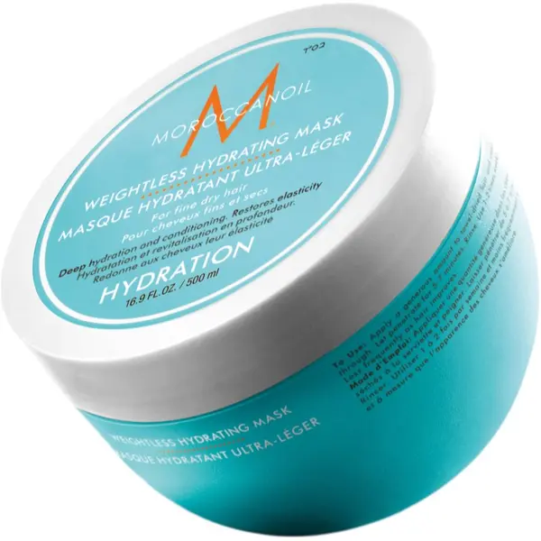 Moroccanoil Moroccanoil Hydration Weightless Hydrating Mask globinsko vlažilna maska za suhe in krhke lase 500 ml