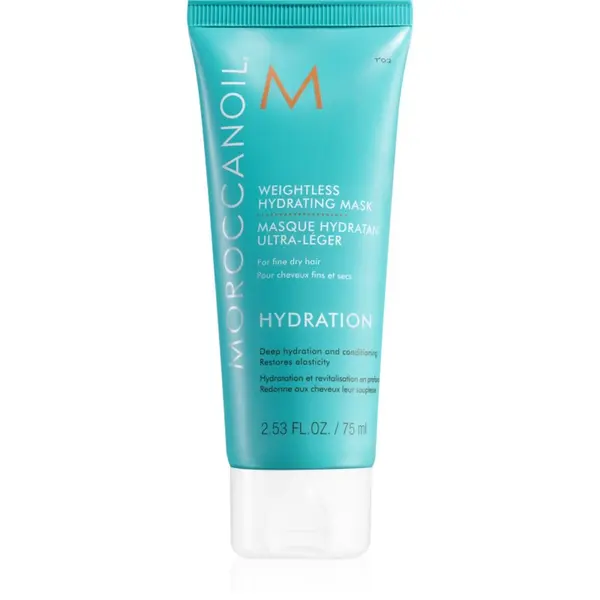 Moroccanoil Moroccanoil Hydration Weightless Hydrating Mask globinsko vlažilna maska za suhe in krhke lase 75 ml