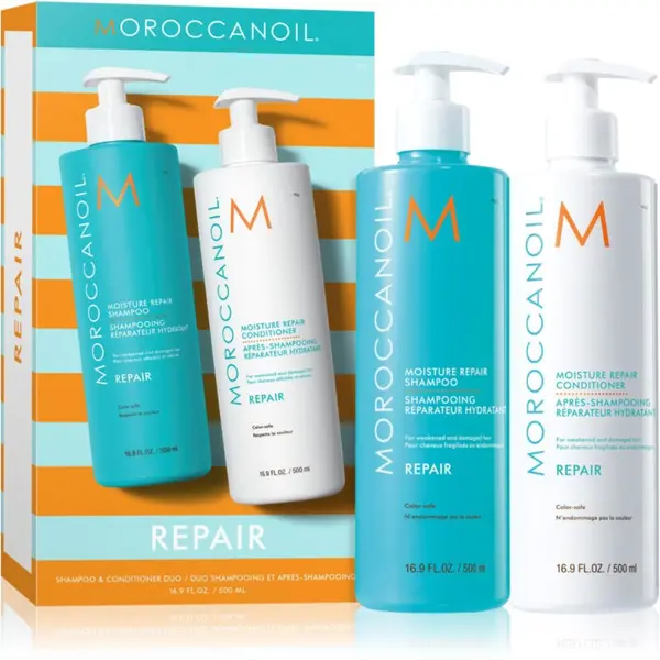 Moroccanoil Moroccanoil Repair Shampoo & Conditioner Duo set za poškodovane in kemično obdelane lase