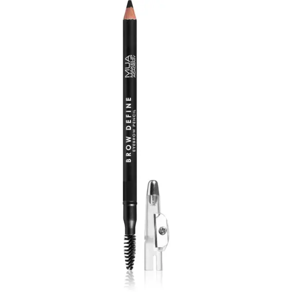 MUA Makeup Academy MUA Makeup Academy Brow Define dolgoobstojni svinčnik za obrvi s krtačko odtenek Black 1,2 g