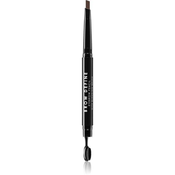 MUA Makeup Academy MUA Makeup Academy Brow Define svinčnik za obrvi s krtačko odtenek Dark Brown 0,25 g