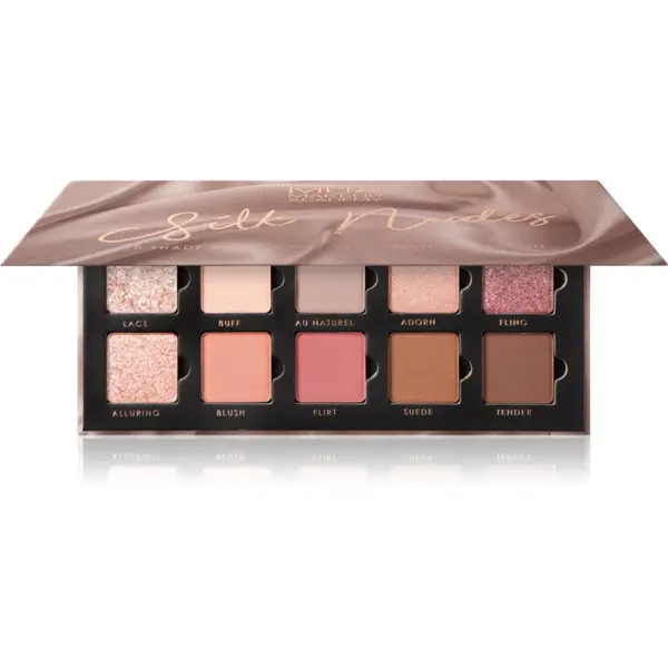 MUA Makeup Academy MUA Makeup Academy Eyeshadow Collection 10 Shade Palette paleta senčil za oči odtenek Silk Nudes 11 g