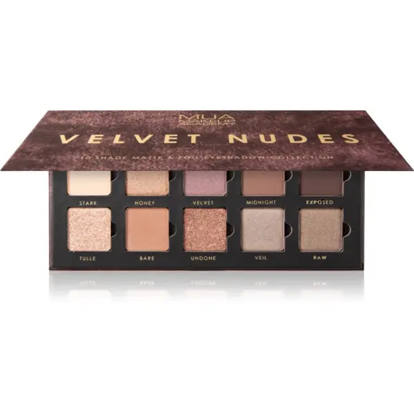 MUA Makeup Academy MUA Makeup Academy Eyeshadow Collection 10 Shade Palette paleta senčil za oči odtenek Velvet Nudes 11 g