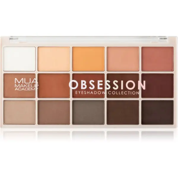 MUA Makeup Academy MUA Makeup Academy Eyeshadow Collection 15 Shade Palette paleta senčil za oči odtenek Obsession 12 g
