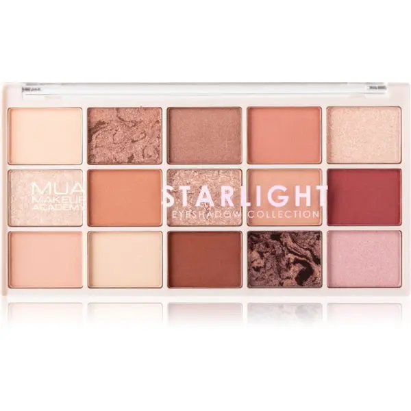 MUA Makeup Academy MUA Makeup Academy Eyeshadow Collection 15 Shade Palette paleta senčil za oči odtenek Starlight 12 g