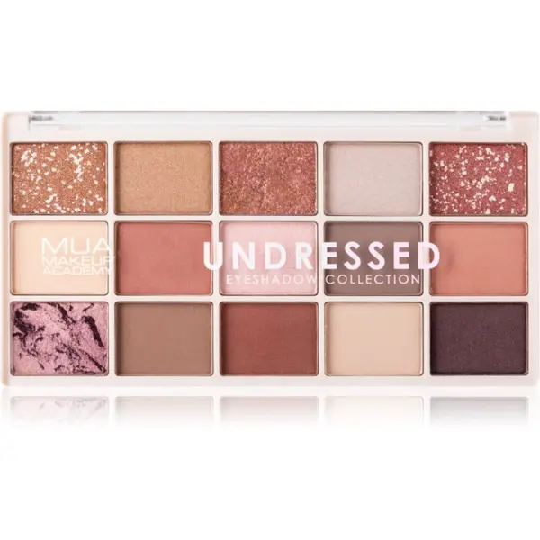 MUA Makeup Academy MUA Makeup Academy Eyeshadow Collection 15 Shade Palette paleta senčil za oči odtenek Undressed 12 g