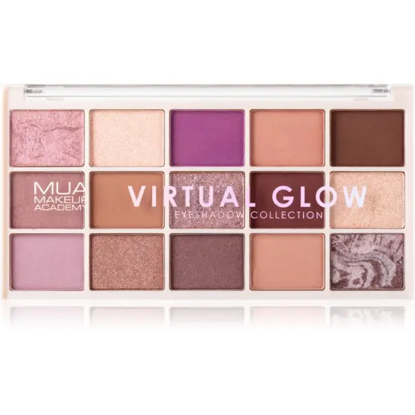 MUA Makeup Academy MUA Makeup Academy Eyeshadow Collection 15 Shade Palette paleta senčil za oči odtenek Virtual Glow 12 g