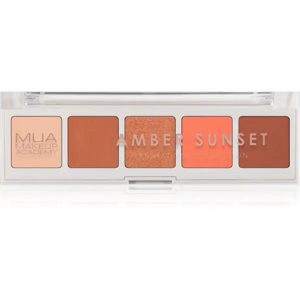 MUA Makeup Academy MUA Makeup Academy Eyeshadow Collection 5 Shade Palette paleta senčil za oči odtenek Amber Sunset 3.8 g