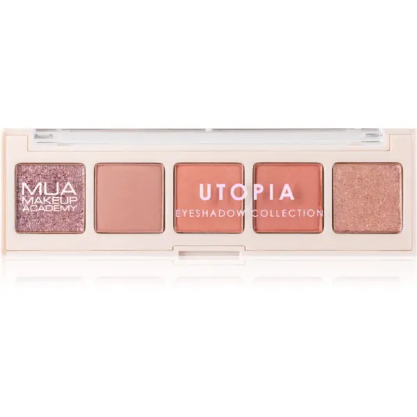 MUA Makeup Academy MUA Makeup Academy Eyeshadow Collection 5 Shade Palette paleta senčil za oči odtenek Utopia 3.8 g