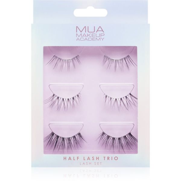 MUA Makeup Academy MUA Makeup Academy Half Lash Trio umetne trepalnice 3x2 kos