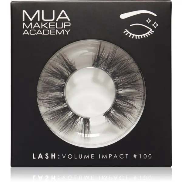 MUA Makeup Academy MUA Makeup Academy Lashes Volume Impact umetne trepalnice vrsta #100 1 par