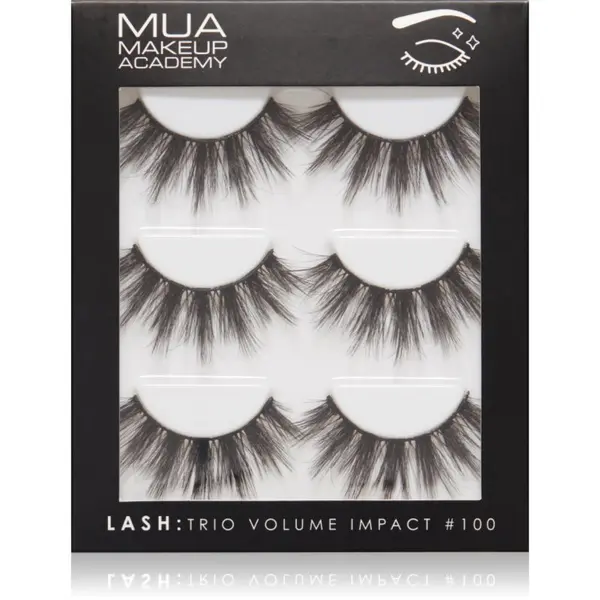 MUA Makeup Academy MUA Makeup Academy Lashes Volume Impact umetne trepalnice vrsta 3 par