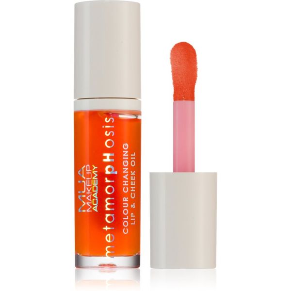 MUA Makeup Academy MUA Makeup Academy Metamorphosis oljast sijaj za ustnice za ustnice in lica dišave Oh Peachy (Peach) 7 ml