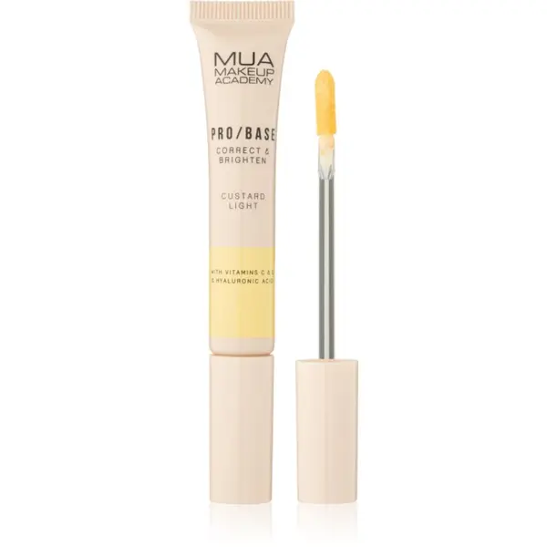 MUA Makeup Academy MUA Makeup Academy PRO/BASE Colour Corrector korektor in osvetljevalec odtenek Correct & Brighten – Custard Light 10 ml