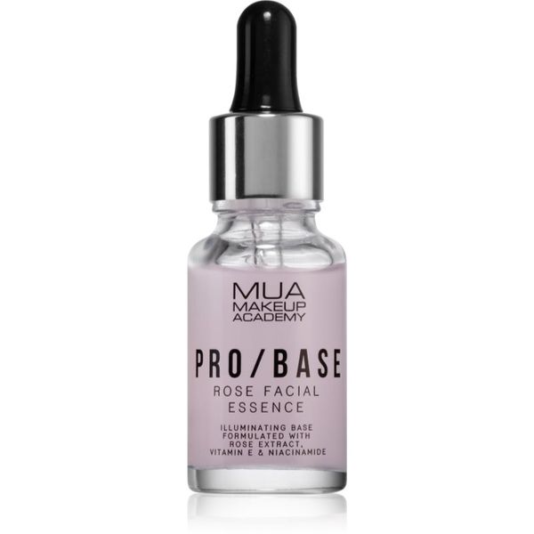 MUA Makeup Academy MUA Makeup Academy PRO/BASE Rose posvetlitvena podlaga za make-up z izvlečki divje vrtnice 15 ml
