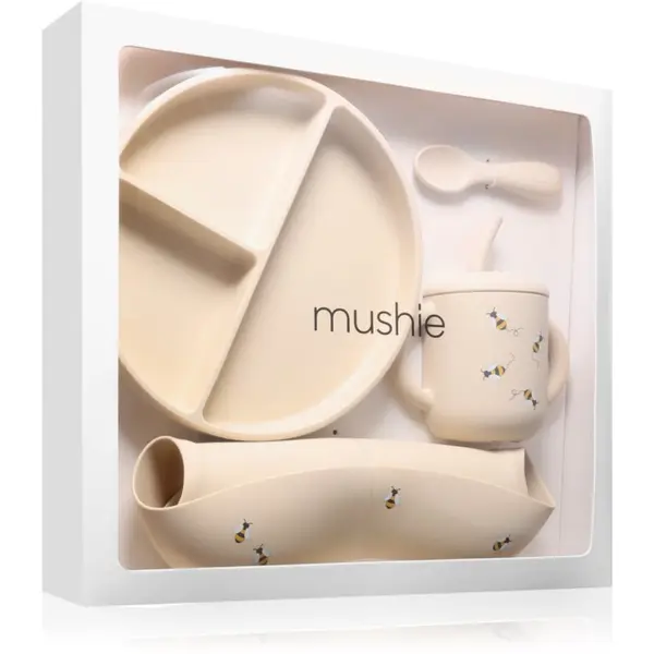 Mushie Mushie Feeding Toddler Set jedilni set za malčke 6m+ Bees