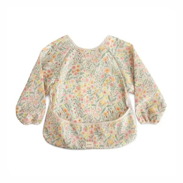 Mushie Mushie Long Sleeve Bib slinček Pastel Blooms 6-24m 1 kos