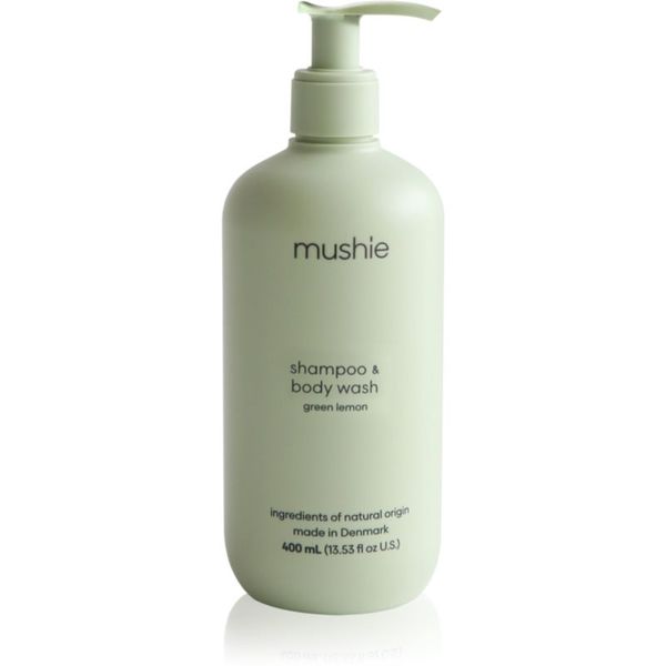 Mushie Mushie Organic Baby gel za prhanje in šampon 2v1 za otroke Green Lemon 400 ml