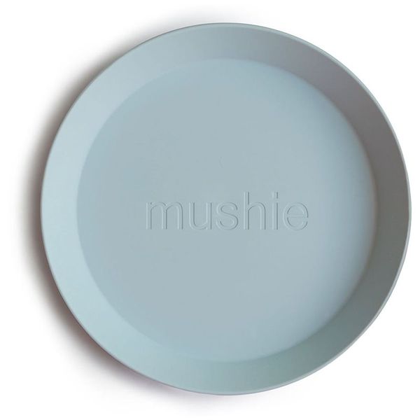 Mushie Mushie Round Dinnerware Plates krožnik Powder Blue 2 kos