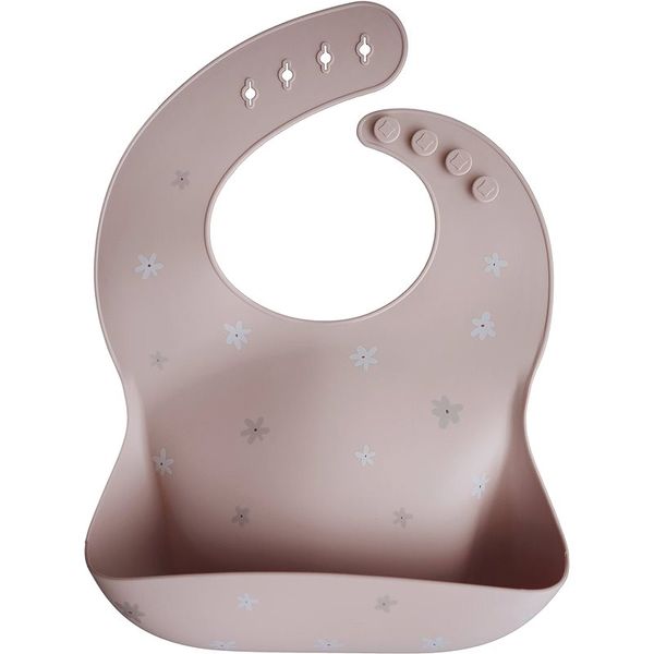 Mushie Mushie Silicone Baby Bib slinček Daisy 1 kos