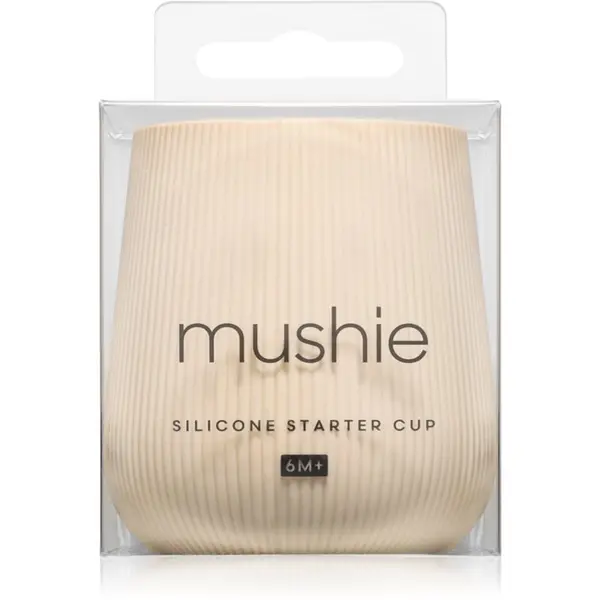 Mushie Mushie Starter Training Cup otroški lonček Shifting Sand 6m+ 1 kos