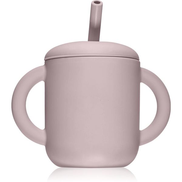 Mushie Mushie Training Cup with Straw skodelica s slamico Soft-lilac 175 ml