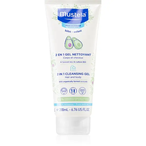 Mustela Mustela Bébé gel za umivanje za telo in lase za otroke 200 ml